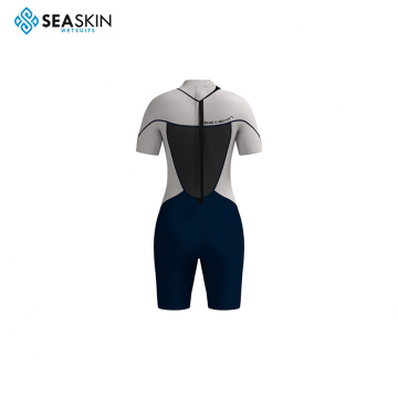 Seaskin Eco เป็นมิตรกับ Seasker ที่ปรับแต่งได้ด้านหลัง zip shorty wetsuit