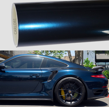 metallic gloss battleship blue car wrap vinyl