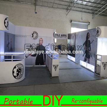 portable reusable self built modular systems with lightbox display