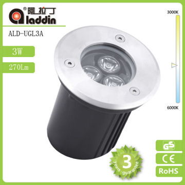 luz 3W conduzido no subsolo