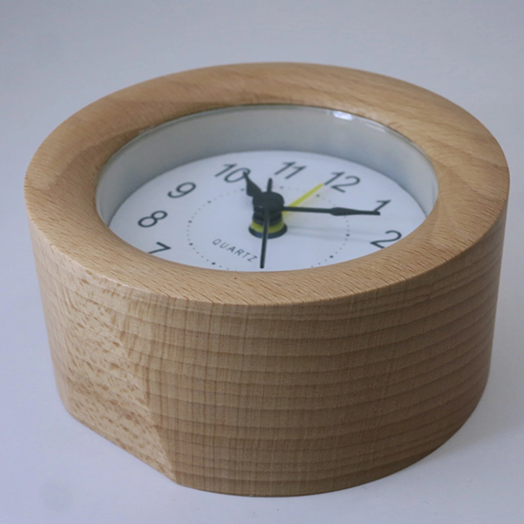 92mm Wooden Alarm Clock Hotel Table Clock