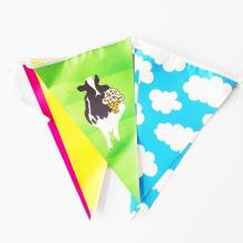 pvc colorful triangle birthday pennant bunting flags