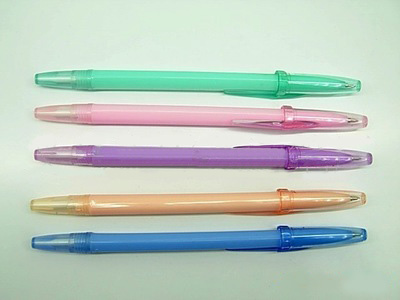 Wholesale Transparent Colorful Plastic Ball-point Pen for School or Office