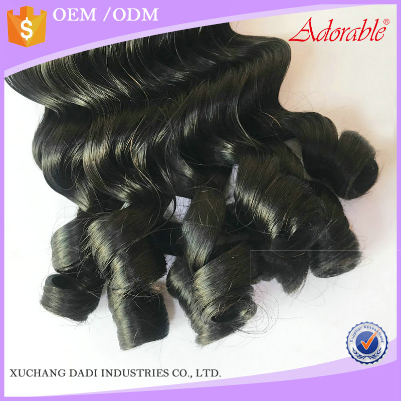 xuchang hair factory double drawn remy human hair weaving,10A grade funmi wave 100% virgin natural hair weaves