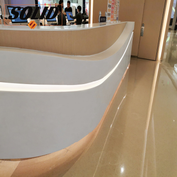 Fashionable Acrylic Solid Surface Office Desk Countertops for Reception