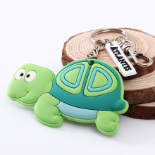 Custom Soft Rubber PVC Silicone Keyrings: 2D/3D Tortoise and Sea Turtle Cartoon Keychains