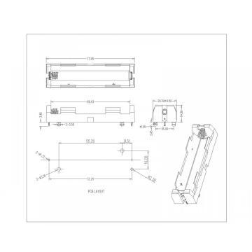 BBC-S-SN-A-18650-131 Enkele batterijhouder voor 18650 THM