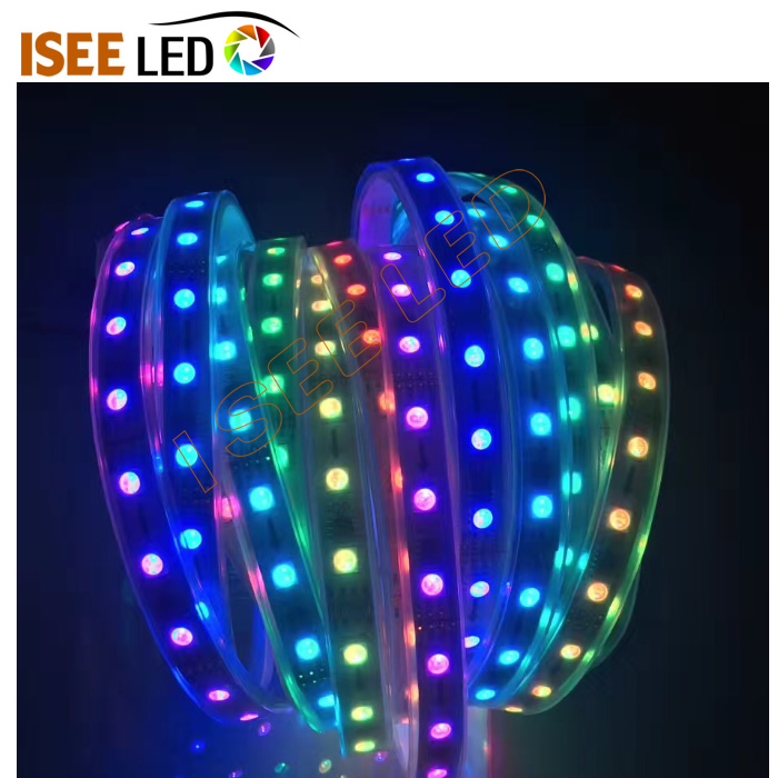 ສີດໍາ WS2811 RGB LED LIG