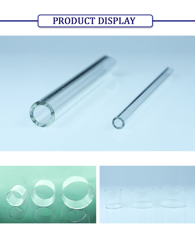 Heat resistant clear borosilicate glass tubing for sale