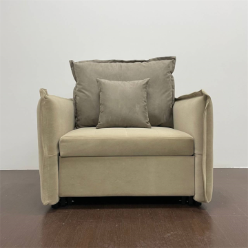 Modern Removable Cover Convertible Couch: Sleep Single Divan Sofa Chair Hide-a-bed
