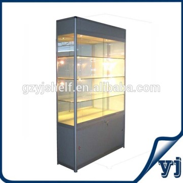 Glass Display Rack/Simple Designed Glass Showcase/Aluminum Wine Glass Display Rack with Glass Doors