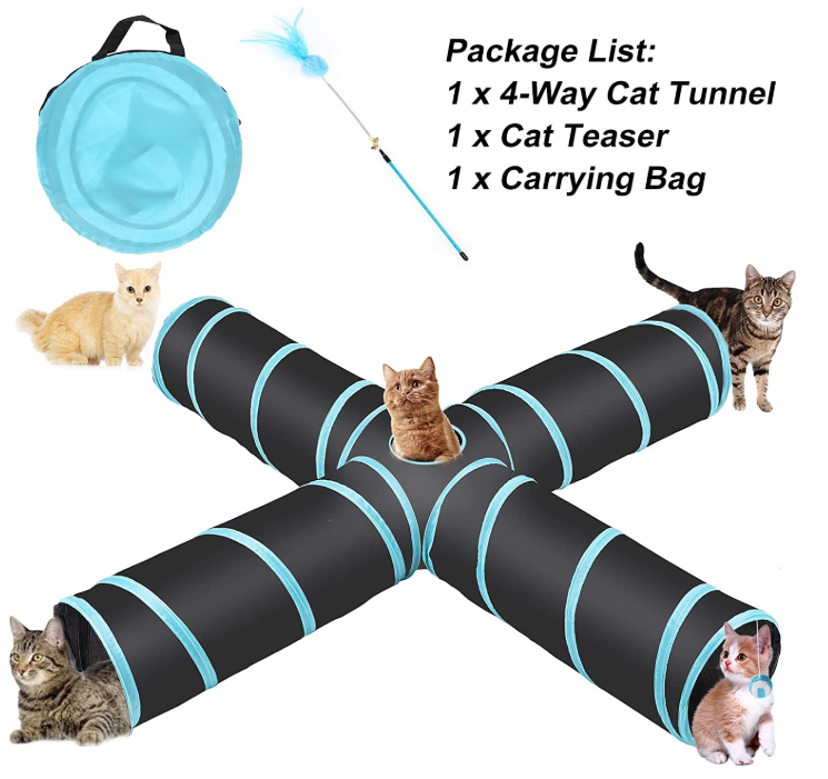 Zusammenklappbarer Katzentunnel Rohr Kitty Tunnel Collapsible Cat Tunnel Tube Kitty Tunnel