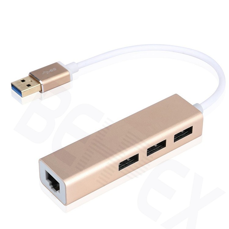 High Quality USB 3.0 Hub Ports with RJ45 Cable Adapter