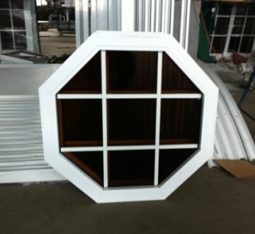PVC octagon shaped window