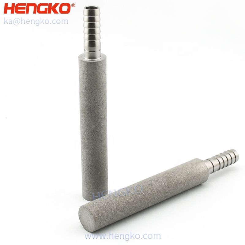 Sintered stainless steel 316L air ozone/oxygen/CO2/N2 diffuser aeration stone