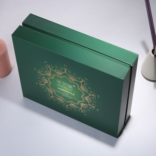 กล่องของขวัญบรรจุภัณฑ์ที่กำหนดเองกล่องของขวัญสีเขียว