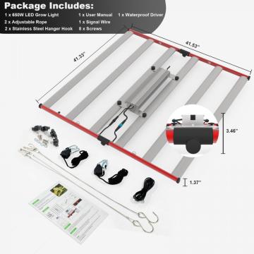 Aglex 650W 800W 1000W Veg Bloom Spectrum complet LED Grow Plant Lights Bar pour la serre hydroponique Vertical Farming