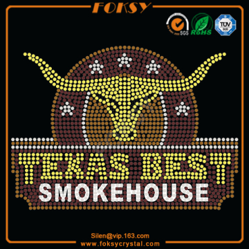 Texas Best Smoke house rhinestone transfer design