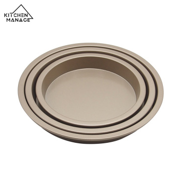 Non-Stick Carbon Steel Round Cake Baking Tray Set