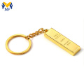 Aangepaste Gold Bar Metal Keychain met uw ontwerp