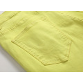Jeans en denim jaune pour hommes personnalisés de haute qualité