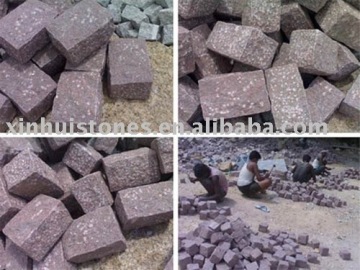 red porphyry cobble stone