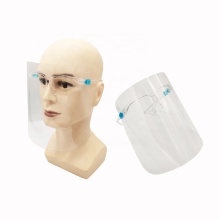 Bouclier de visage transparent protecteur complet avec des lunettes