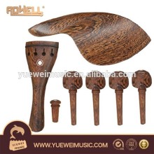 Violin Peg, Tailpiece, End pin, Chinrest Wenge/Chicken Wing Wood musical instrument accessories