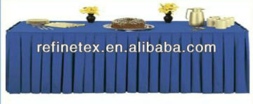100% polyester table skirting, party polyester table skirting for banquet and weddings