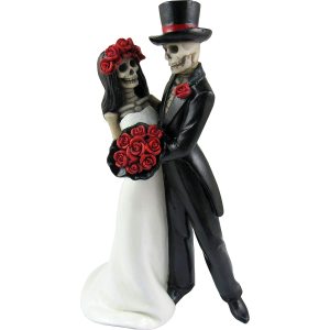 Halloween Gothic Lovers Romantic Bride and Groom Figurine