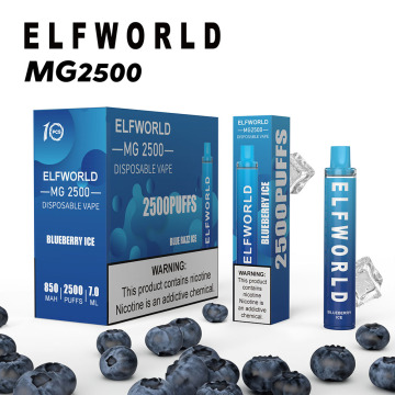 Qualidade premium elfworld mg2500 puffs caneta vape descartável