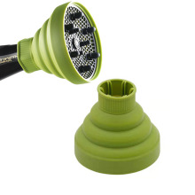 Green Collapsible Folding Silicone Hair Dryer Diffuser
