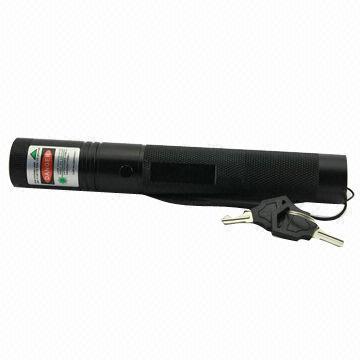 Powerful Burning Match Green Flashlight Laser Pointer with Focusable Flashlight Torch + Key Lock