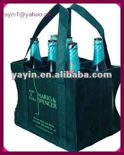 Custom divided wine tote bag