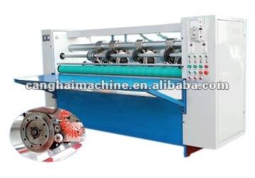 Corrugated cardboard thin blade slitter scorer / rotary slitter scorer / high speed rotary sliter scorer machine