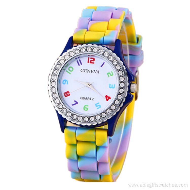 Original Design Girls Diamond Silicone Watches