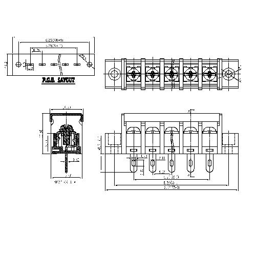 AT838-8.25XXXX-HM Barrier Terminal Block Pitch8.25mm 