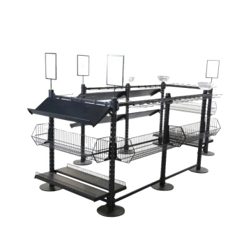 Supermarket Shelf Queueing System with Wire Basket Hooks and Billboard