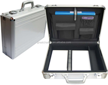 Aluminium Briefcase 17" Laptop Padded Attache Case Executive Travel Flight Hand