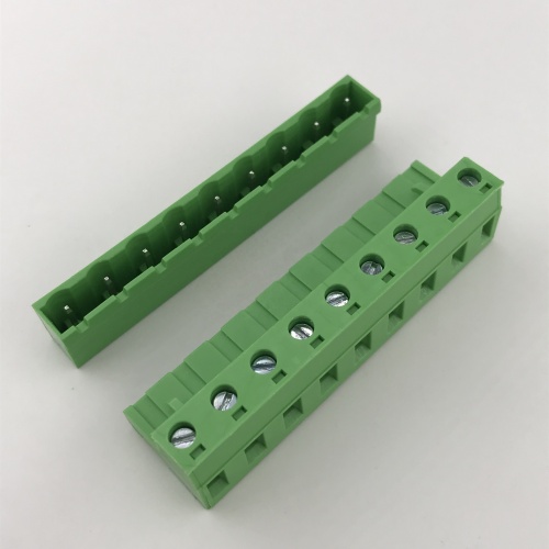 9 way contact 7.62 pitch plug-in terminal block