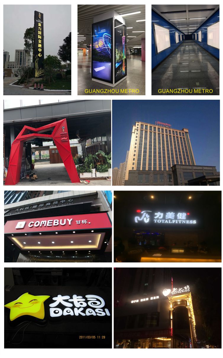 Professional Custom Made Large Stainless Steel Frame Outdoor Led Pylon Sign