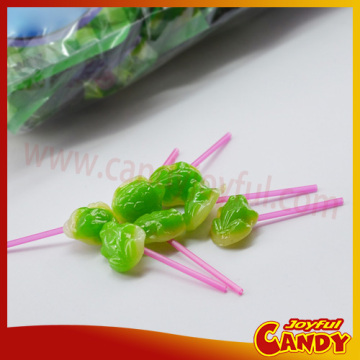Frog shaped lollipop candy / animal shaped hard candy lollipops