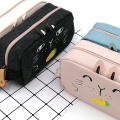 Custom cute cartoon cat PU pencil case