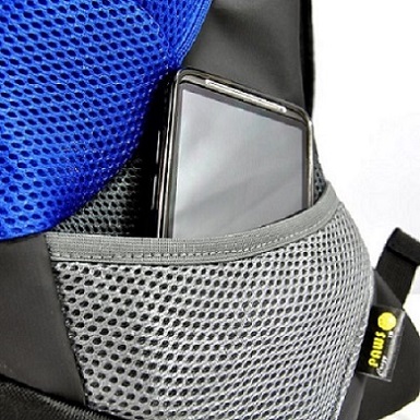 Blauer kleiner PVC- und Mesh-Haustierrucksack