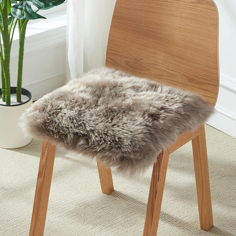 Squared Real Sheepskin Garden Sofa Seat Pad Outdoor/Indoor Chair Cushion