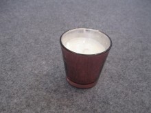 Poured Decorative Colored Glass Candle