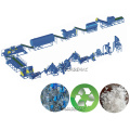 Hot washing PET flakes recycling line