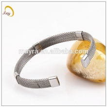 Fashion rose gold plating Mesh open cuff bangles