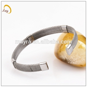 Fashion rose gold plating Mesh open cuff bangles