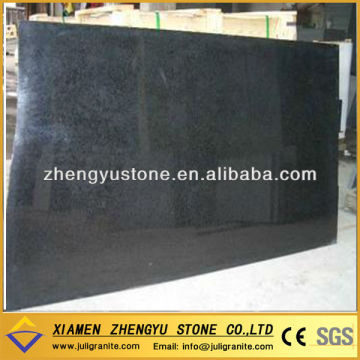 Polished absolute black granite slab